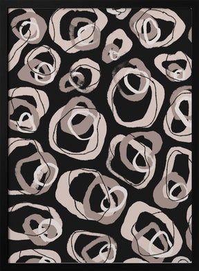 Beige Rings Pattern Poster