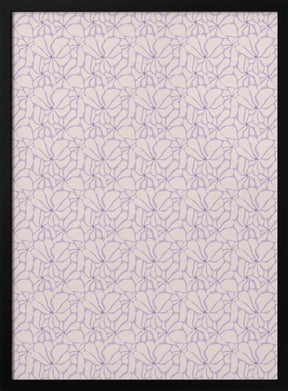 Cute Purple Flower Pattern Poster