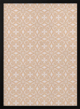 Geometric Beige Tile Pattern Poster