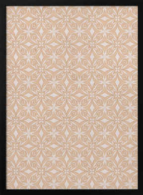 Geometric Beige Tile Pattern Poster