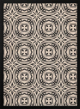 Beige and Black Tile Pattern Poster