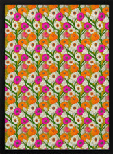 Stitched Flowers Pattern Poster