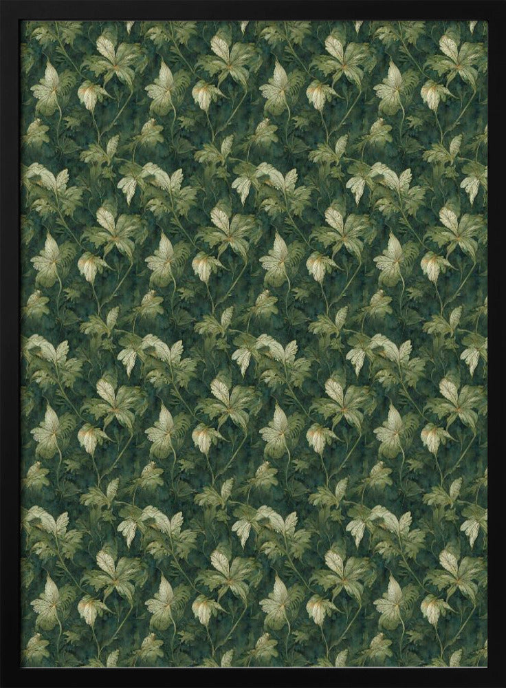 Green Leafs Pattern Poster