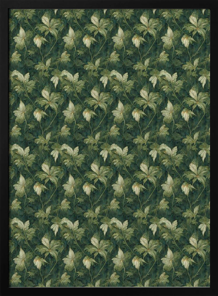 Green Leafs Pattern Poster