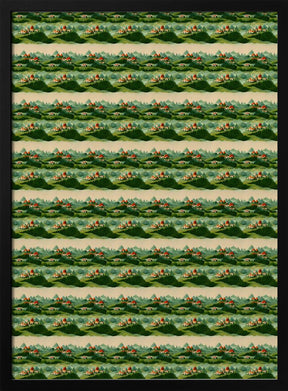 Cute Village Pattern Poster