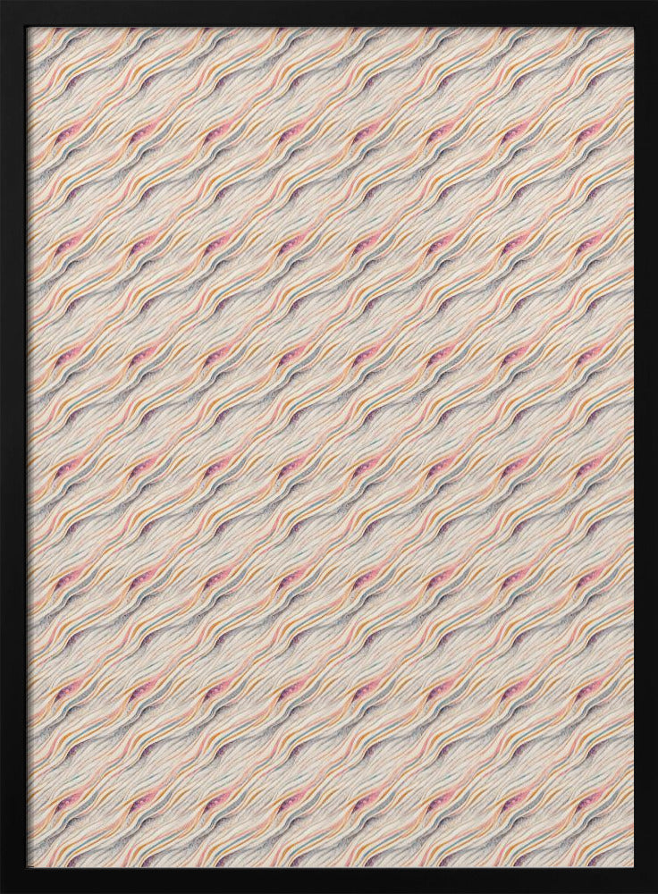 Pastel Waves Pattern Poster