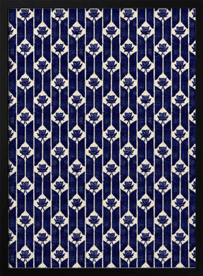 Stitches Blue Pattern Poster