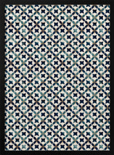 Vintage Blue Beige Pattern Poster