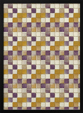 Purple and Ochre Tile Pattern Poster