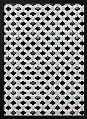 Black and White Tile Pattern Poster