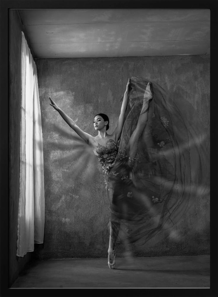 Balerina Movement Near Window Poster