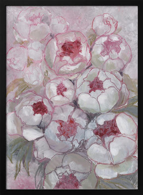 Nuria bouquet of peonies in pink Poster