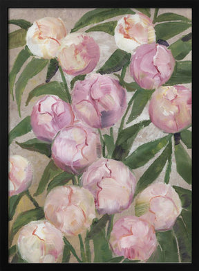 Valenty painterly peonies Poster