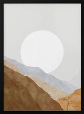 Boho moon and mountains Poster