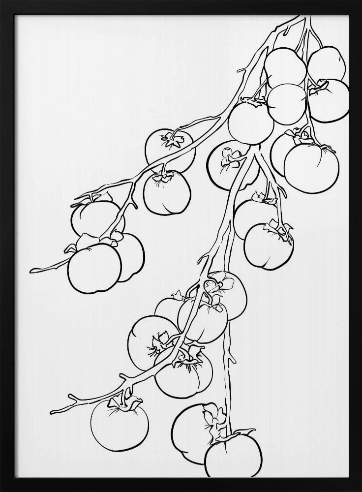 Branch of persimmons Poster