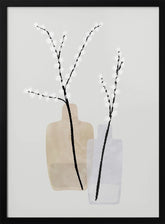 Flower branches in vases Poster