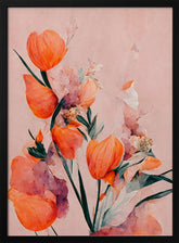 Orange Tulips Poster