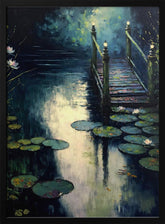 Footbridge By The Water Poster