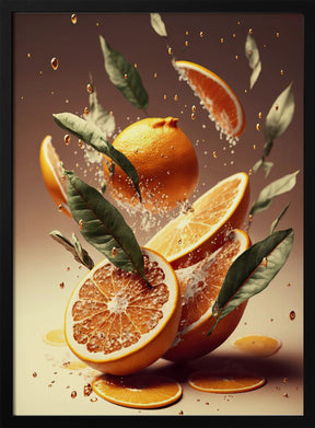 Fresh Oranges Poster