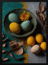 Yellow And Blue Eggs Poster