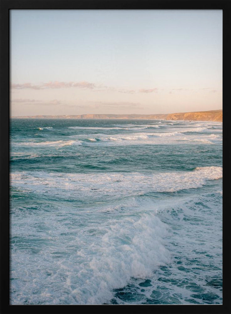 Praia Bordeira waves Portugal Poster