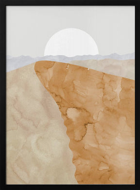 Sand dune and moon Poster