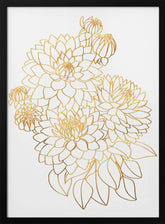 Pacey bouquet in gold Poster