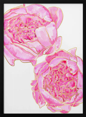 Sally's peonies Poster