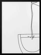 Pouring coffee line art Poster