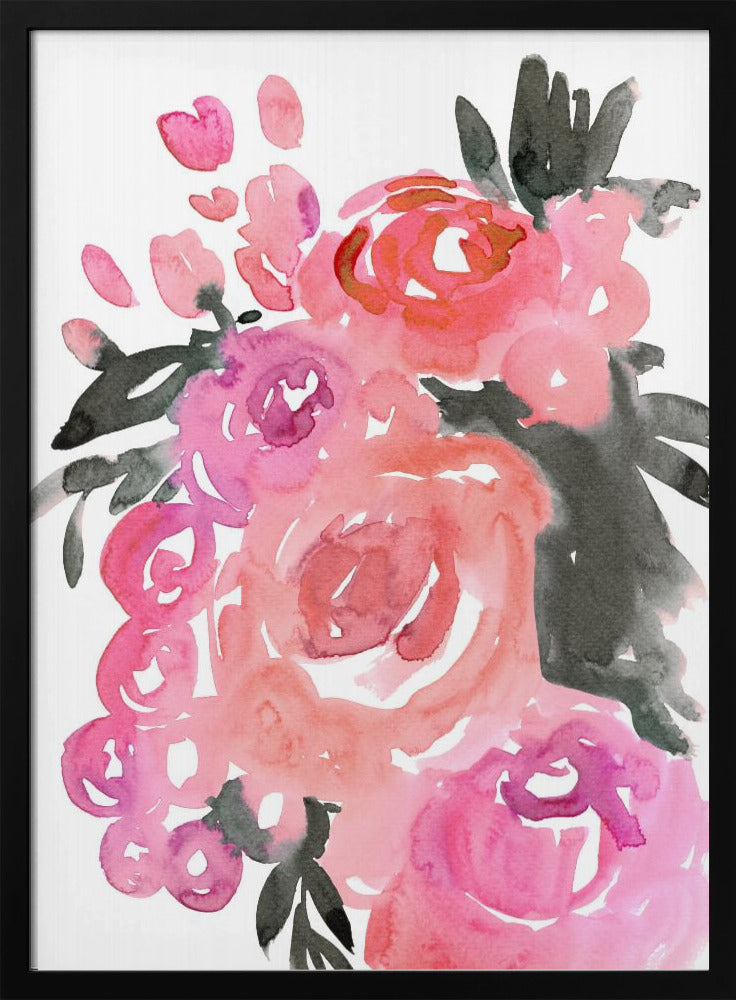 Maeko loose watercolor florals II Poster