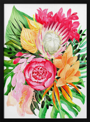 Celia tropical bouquet Poster