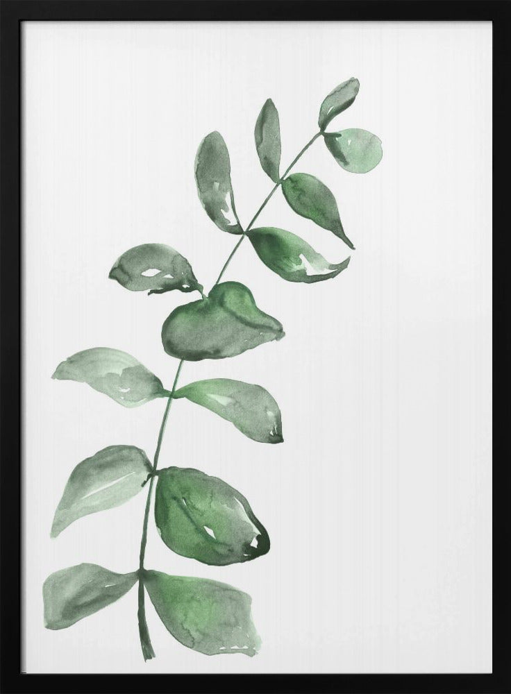 Watercolor greenery branch Poster