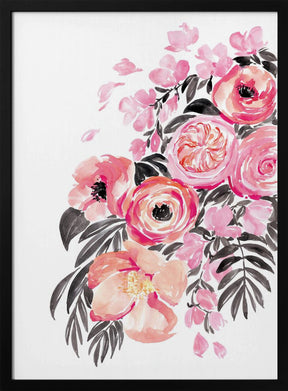 Danette bouquet in pink Poster