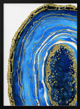 Cobalt blue geode Poster