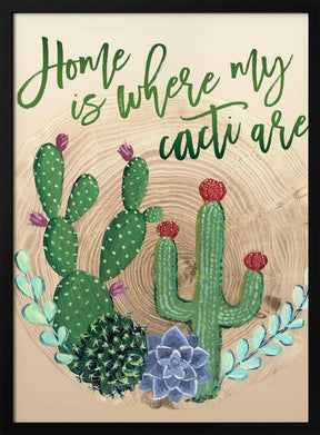 Home is where my cacti are Poster