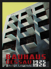 Bauhaus Dessau architecture in vintage magazine style VIII Poster