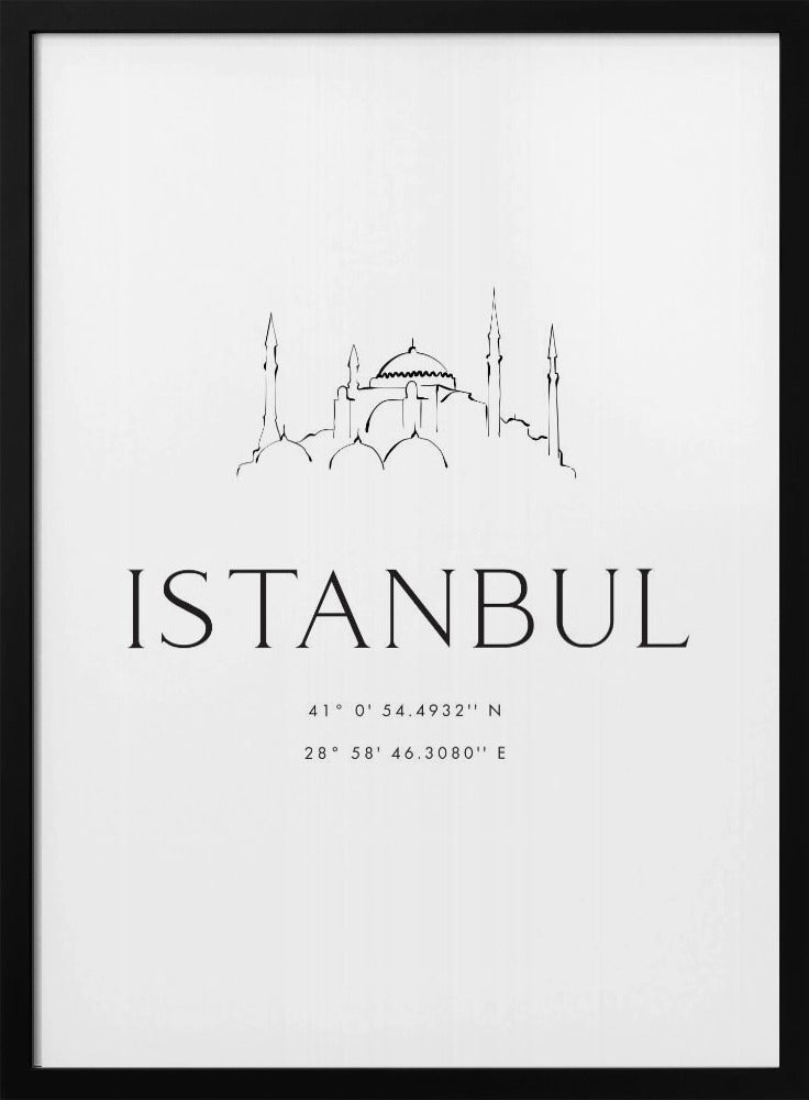 Istanbul coordinates Poster