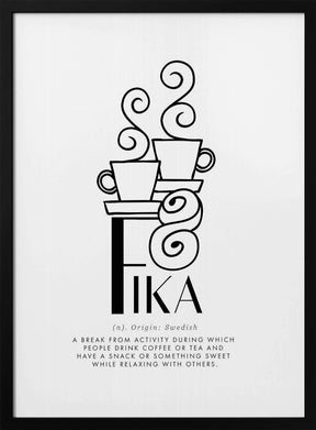 Fika illustrated definition Poster