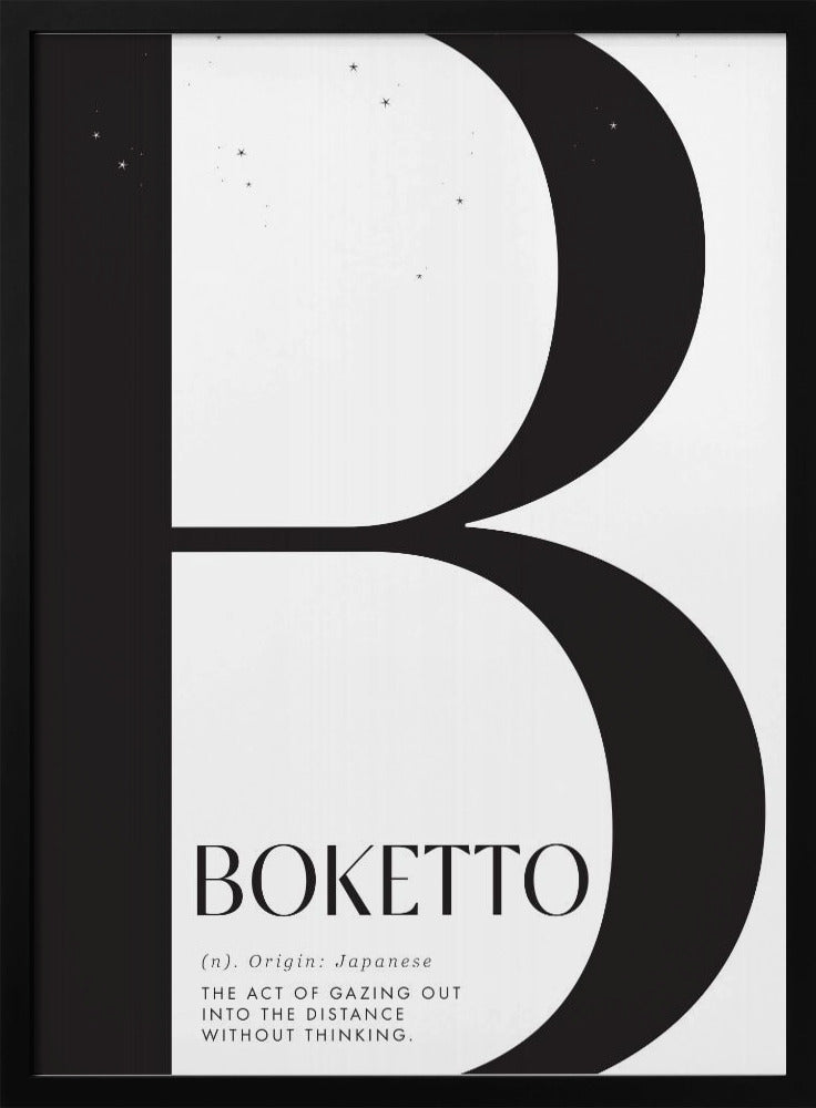 Boketto definition gazing out into the distance Poster