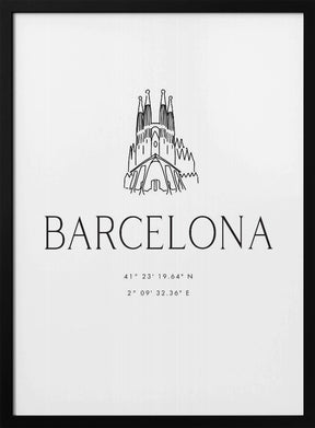 Barcelona city coordinates Poster