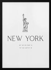 New York city coordinates Poster