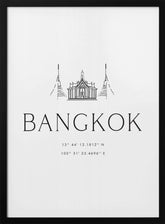 Bangkok coordinates Poster