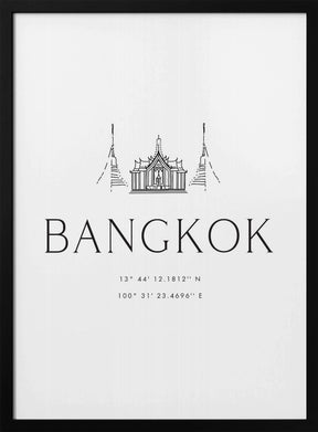 Bangkok coordinates Poster