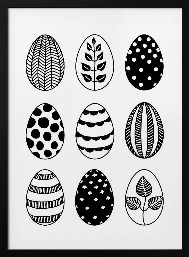 Scandi Easter eggs Poster