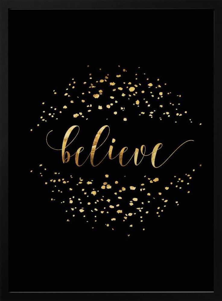 Believe in modern calligraphy Poster