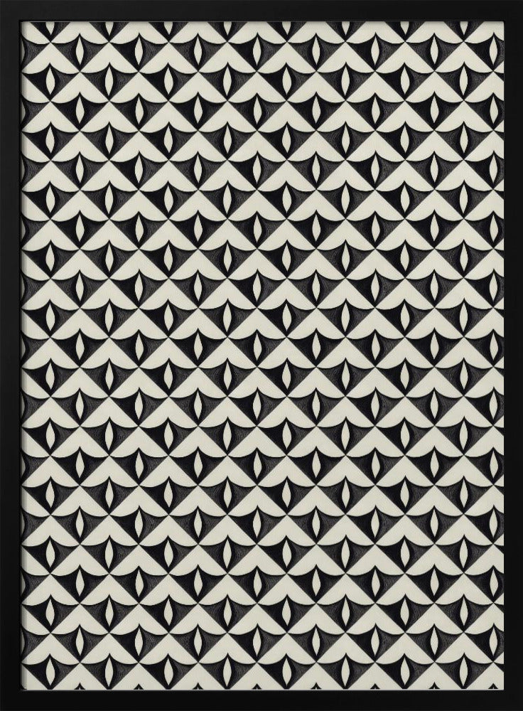 Black Triangle Pattern Poster