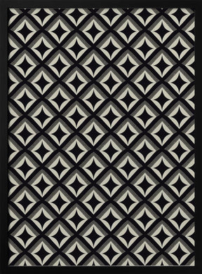 Black And White Tile Pattern Poster