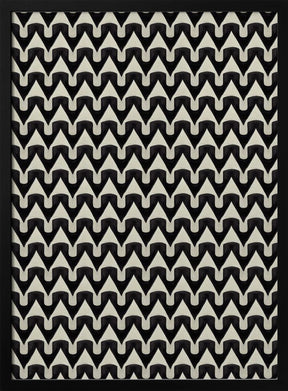 Black And White Zig Zag Pattern Poster