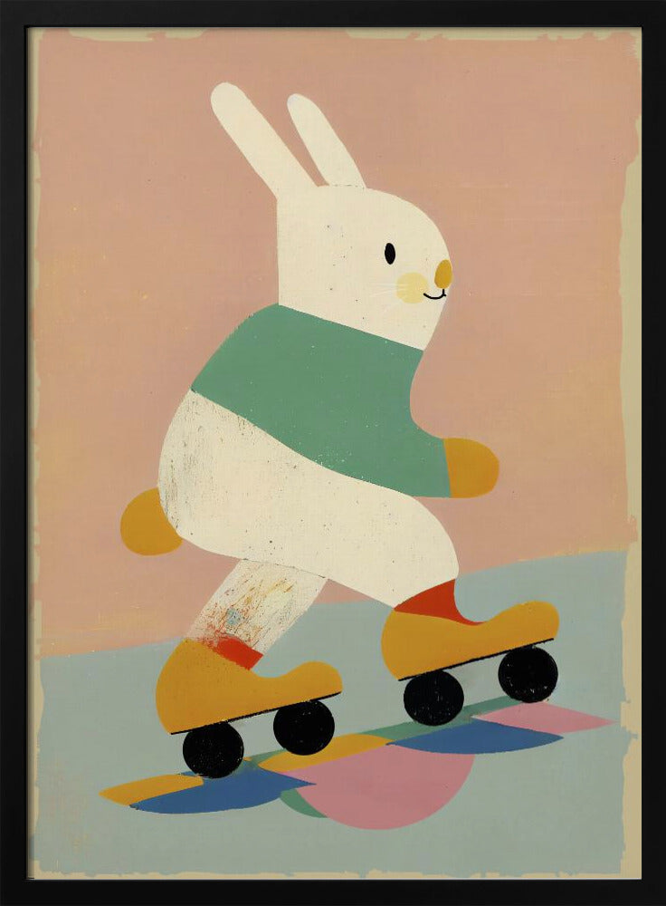 Skating Bunny Poster