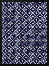 Blue Aquarell Tile Pattern Poster